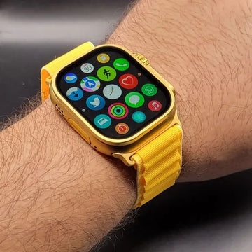 Golden Edition G9 Ultra Pro – 49MM, NFC, Bluetooth Calls, Wireless Charging, Premium Build