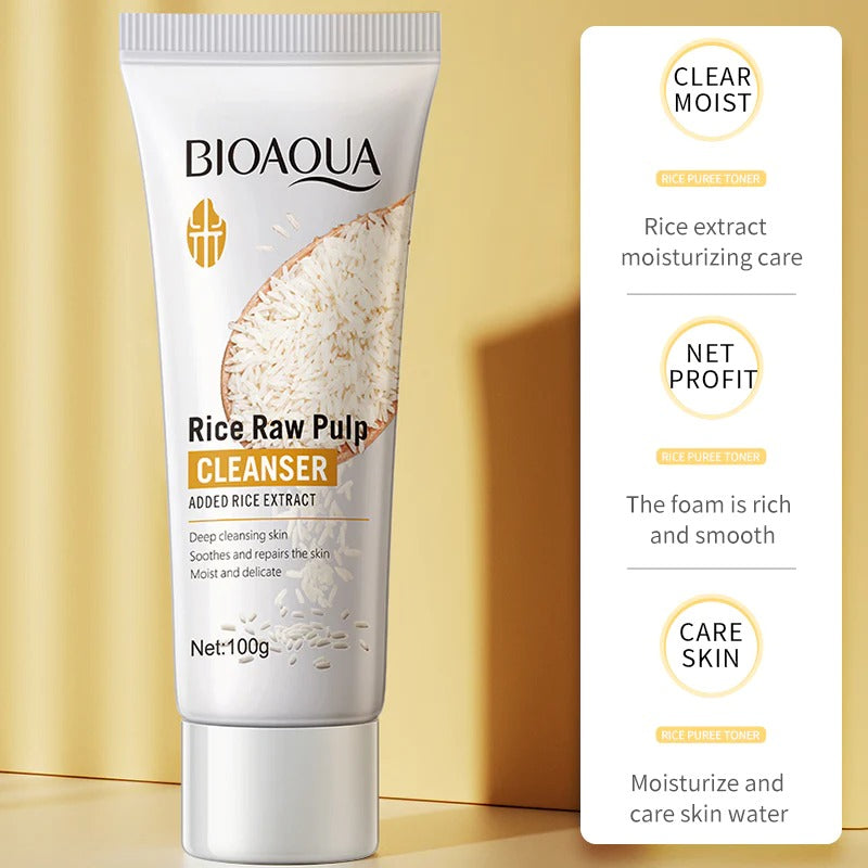 BIOAQUA Rice Raw Pulp Cleanser  Face Wash 100g