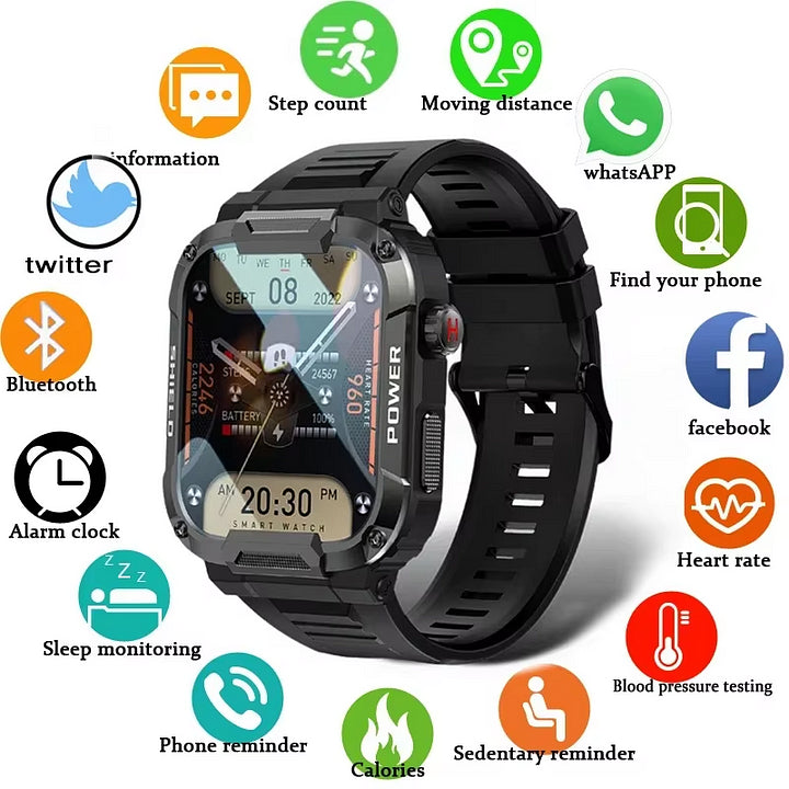 Rugged rugged sports smartwatch