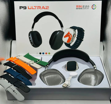 P9 Ultra 2 Smart Watch Combo With Headphone