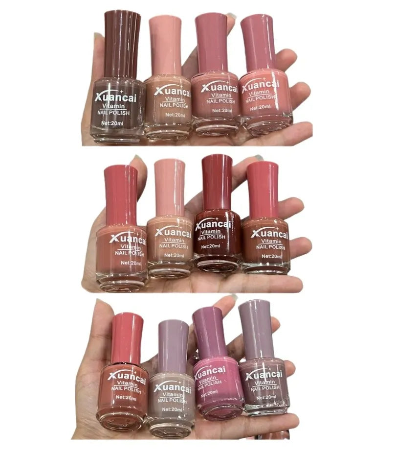 Nude Nail Polish Permanent Pack Of 12pcs Deal